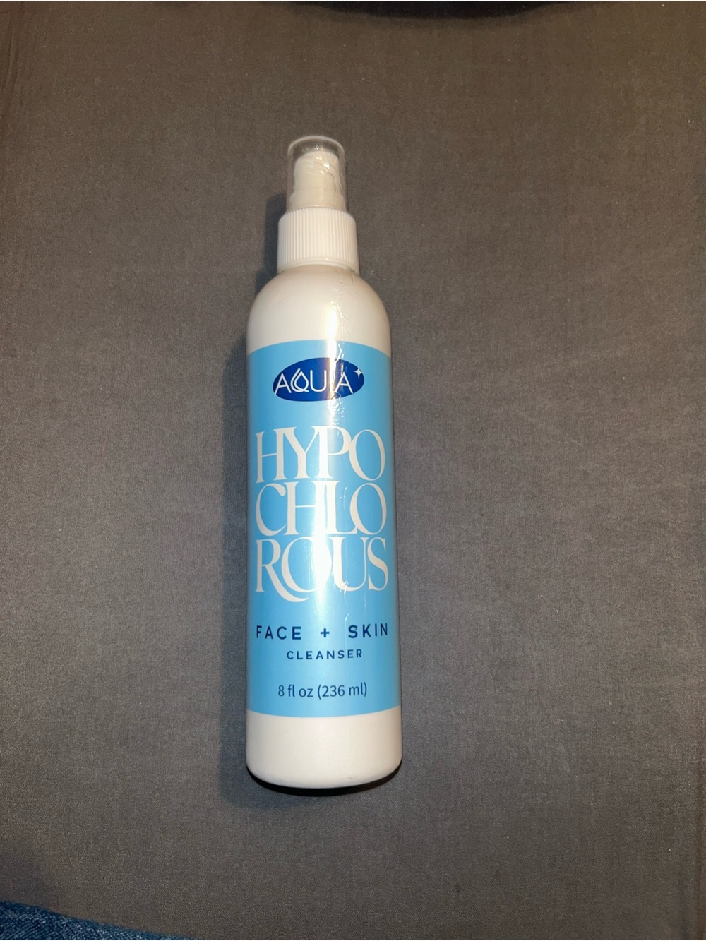 Aquia Hypochlorous Face + Skin Cleanser — light blue and white